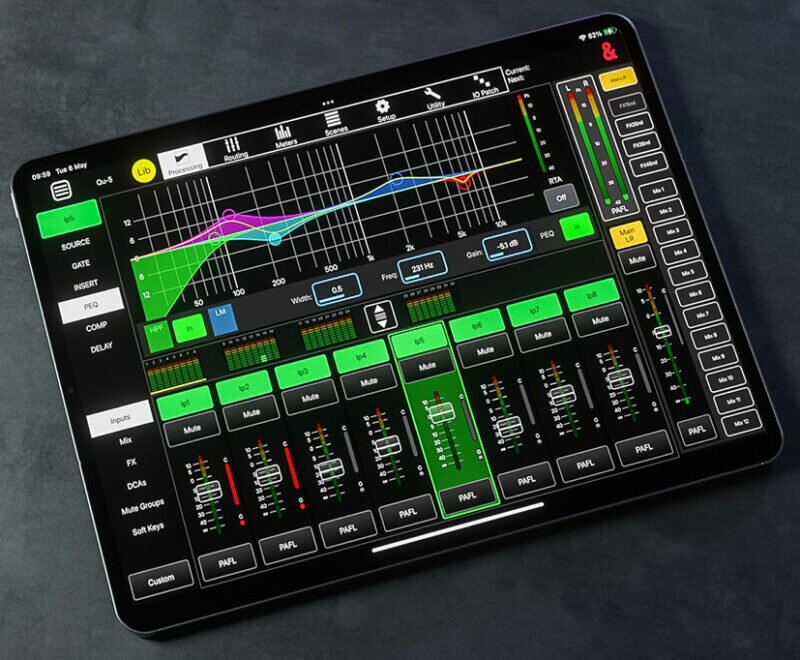 Audio DSP processor in equipment rack