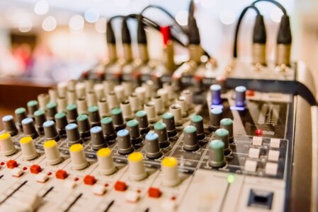 Audio mixer output connected for streaming